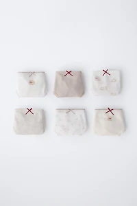 2-6 YEARS/ SIX-PACK OF PUPPY PRINT UNDERWEAR