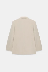 STRAIGHT CUT BLAZER WITH SHOULDER PADS AND TWO BUTTONS