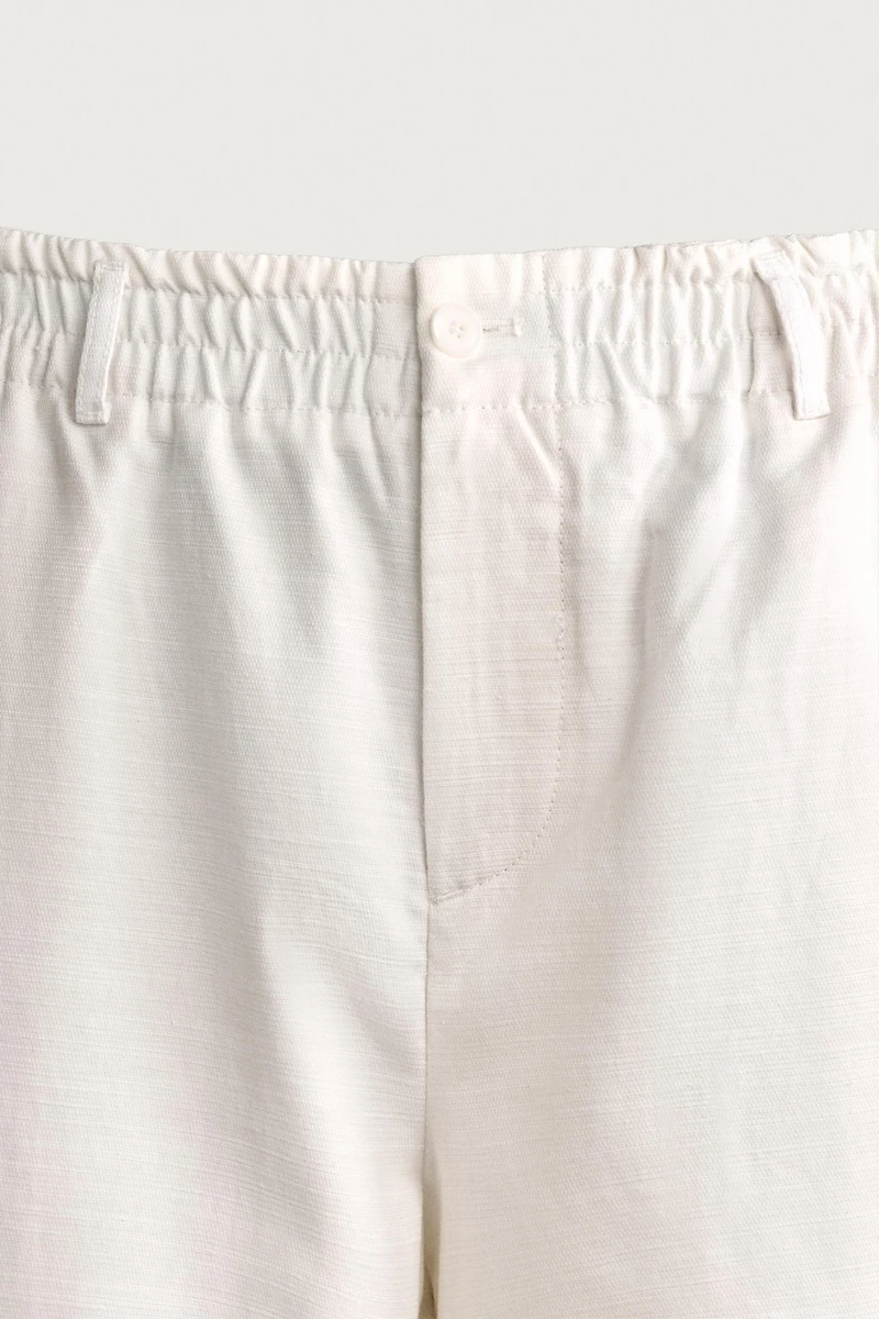COTTON-LYOCELL WIDE FIT SHORTS