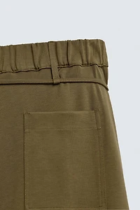 PLEATED DRAWSTRING PANTS