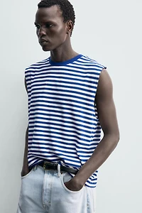 STRIPED JACQUARD TANK TOP