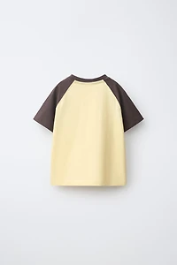 EMBROIDERED RAGLAN SLEEVE T-SHIRT
