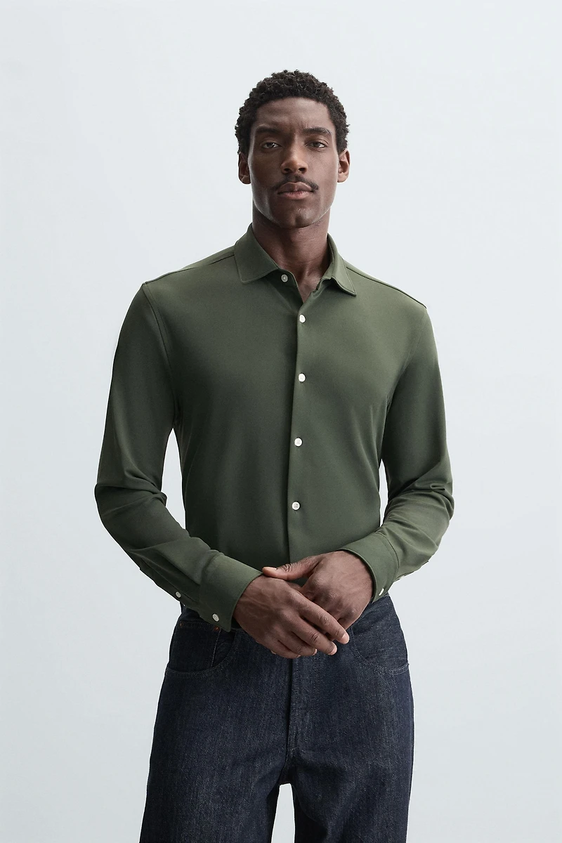 TEXTURED STRETCH SHIRT