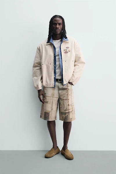 BLOUSON COUPE DÉCONTRACTÉE AVEC PIÈCES