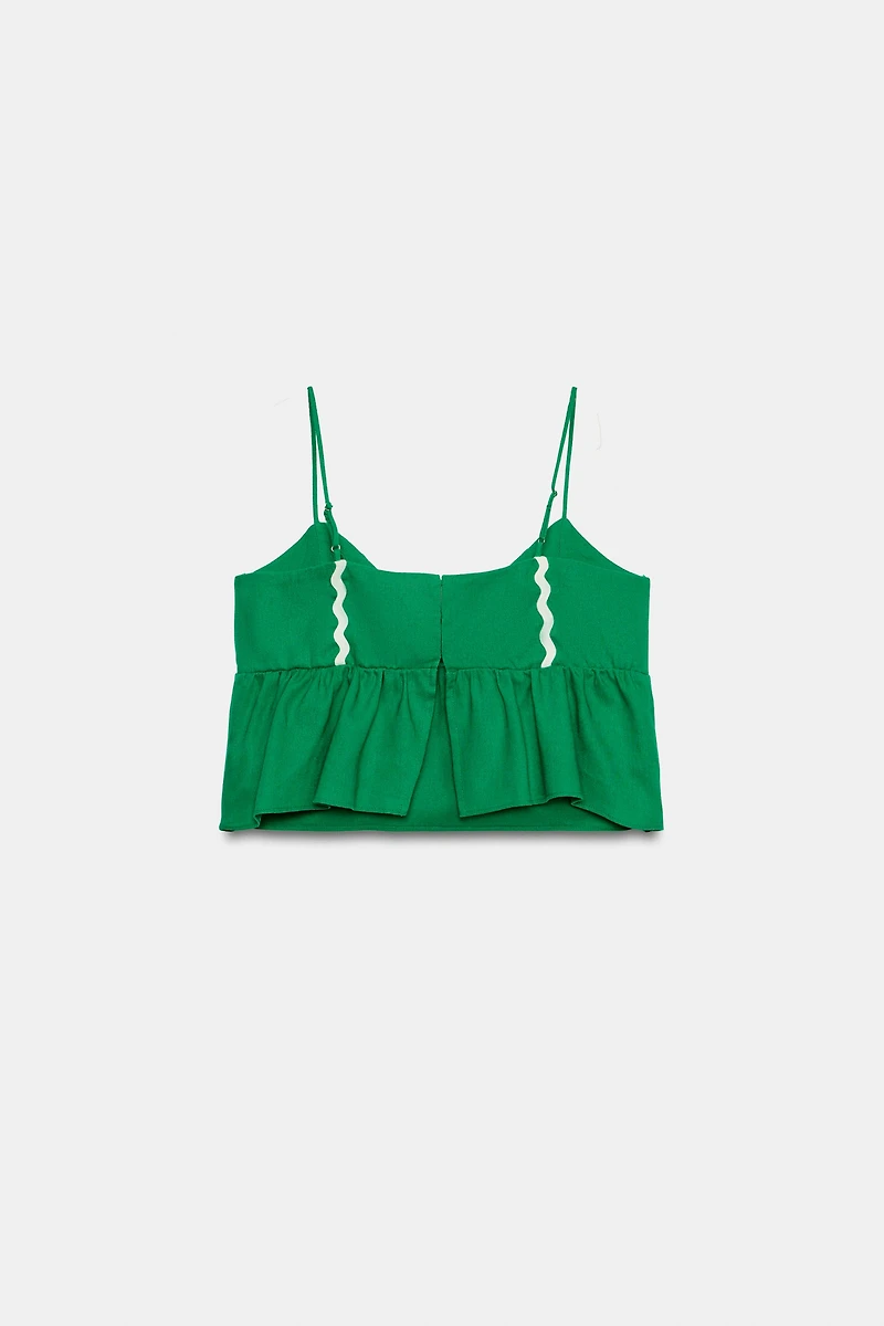 LINEN STRAP TOP