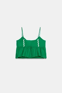 LINEN STRAP TOP