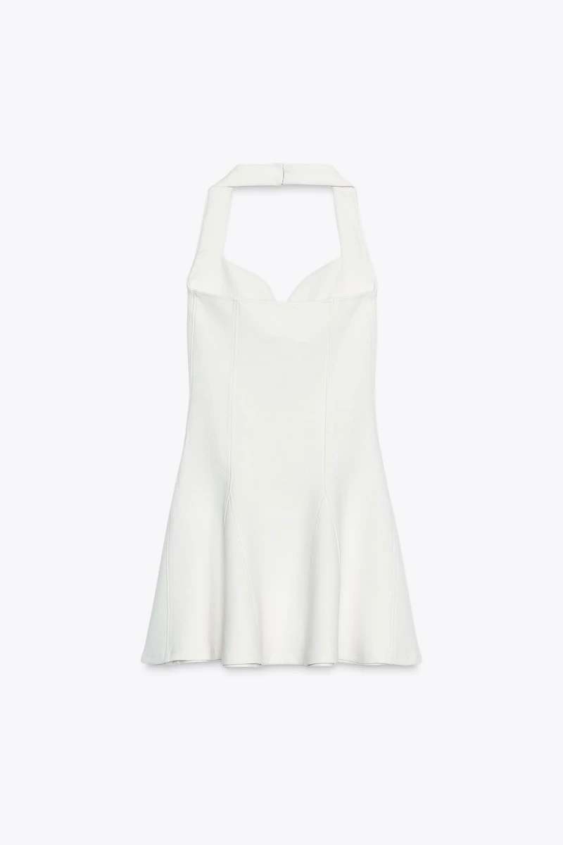 HALTER INTERLOCK SHORT DRESS