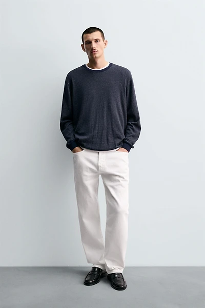 PULL RAYÉ EN COTON ET CACHEMIRE