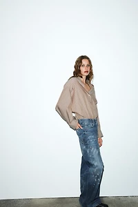 TRF LOOSE OVERSIZE HIGH WAIST JEANS