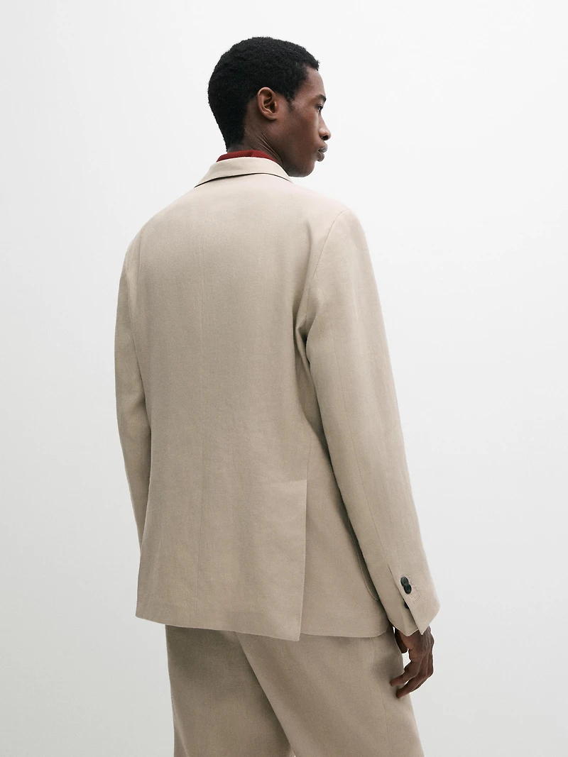 100% linen suit blazer