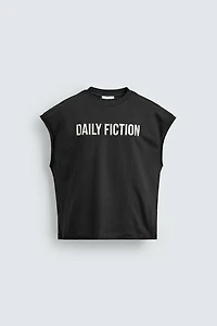 RELAXED FIT TEXT TANK TOP