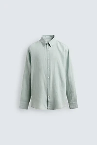 REGULAR FIT 100% LINEN SHIRT