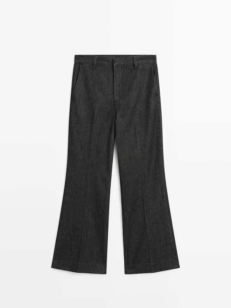 Mid-rise bell bottom jeans