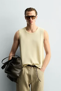 TEXTURED KNIT VEST