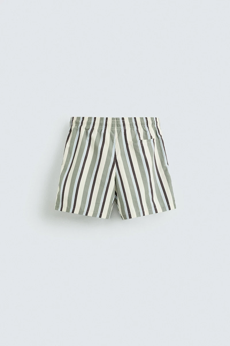STRIPED MID-LENGTH SWIMSUIT