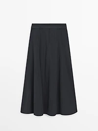 Long skirt with belt detail