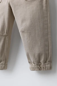 TWILL CARGO JOGGER PANTS