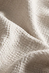 WAFFLE-KNIT LINEN BATH TOWEL