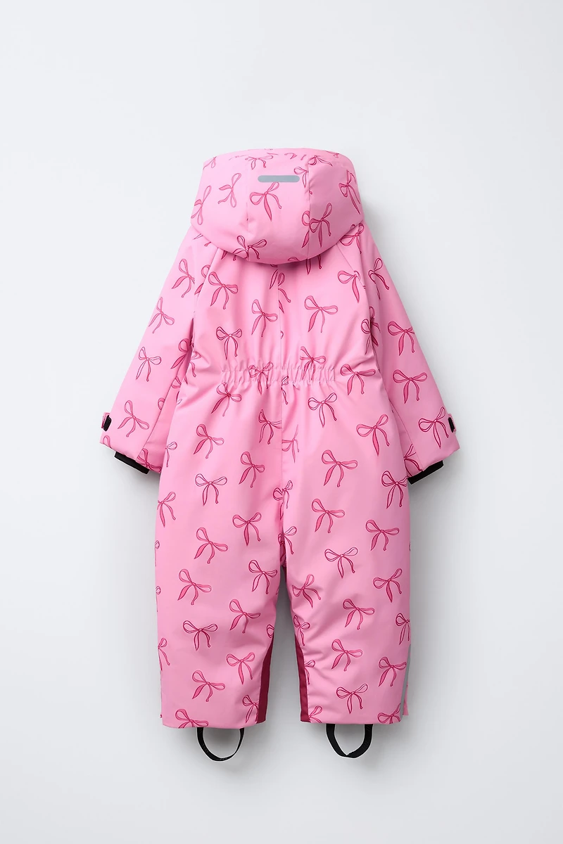 WATER RESISTANT AND WINDPROOF BOWS LONG JUMPSUIT