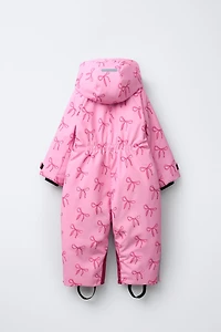 WATER RESISTANT AND WINDPROOF BOWS LONG JUMPSUIT