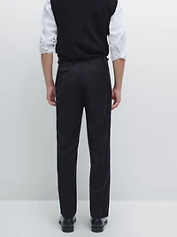 Pantalon habillé en laine mélangée