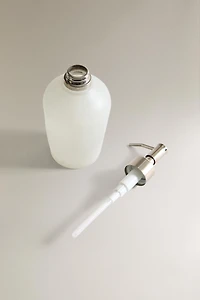 FROSTED GLASS SOAP DISPENSER