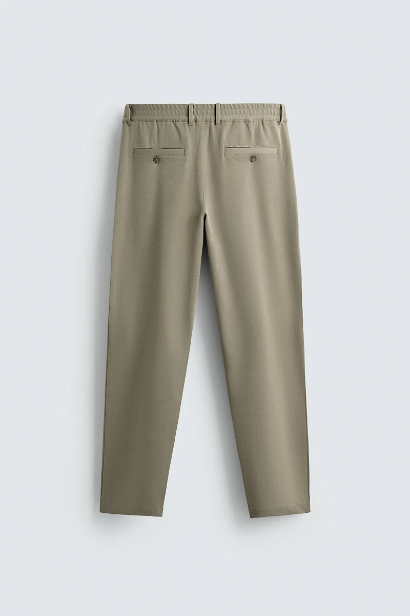 STRAIGHT FIT STRETCH PANTS