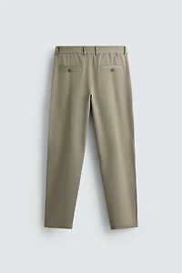 STRAIGHT FIT STRETCH PANTS
