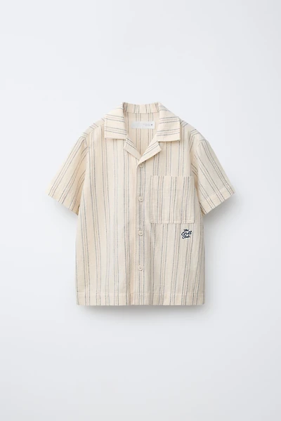 EMBROIDERED STRIPED SHIRT