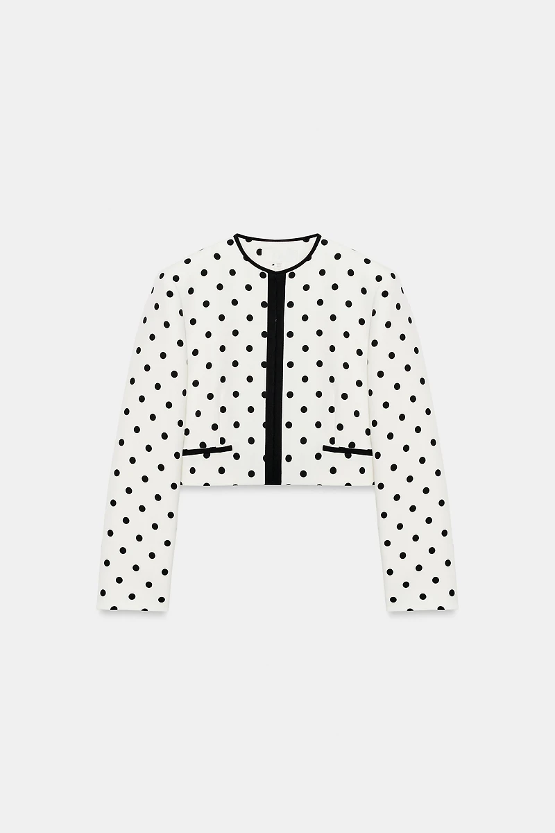 VESTE COURTE À POIS