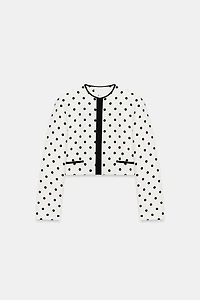 VESTE COURTE À POIS