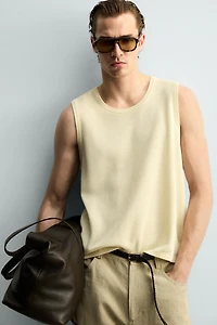 TEXTURED KNIT VEST