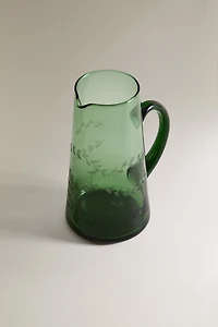 PICHET VERRE FEUILLES NOËL