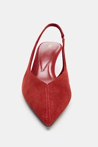 CHAUSSURES À TALONS ET BRIDE ARRIÈRE EN CUIR