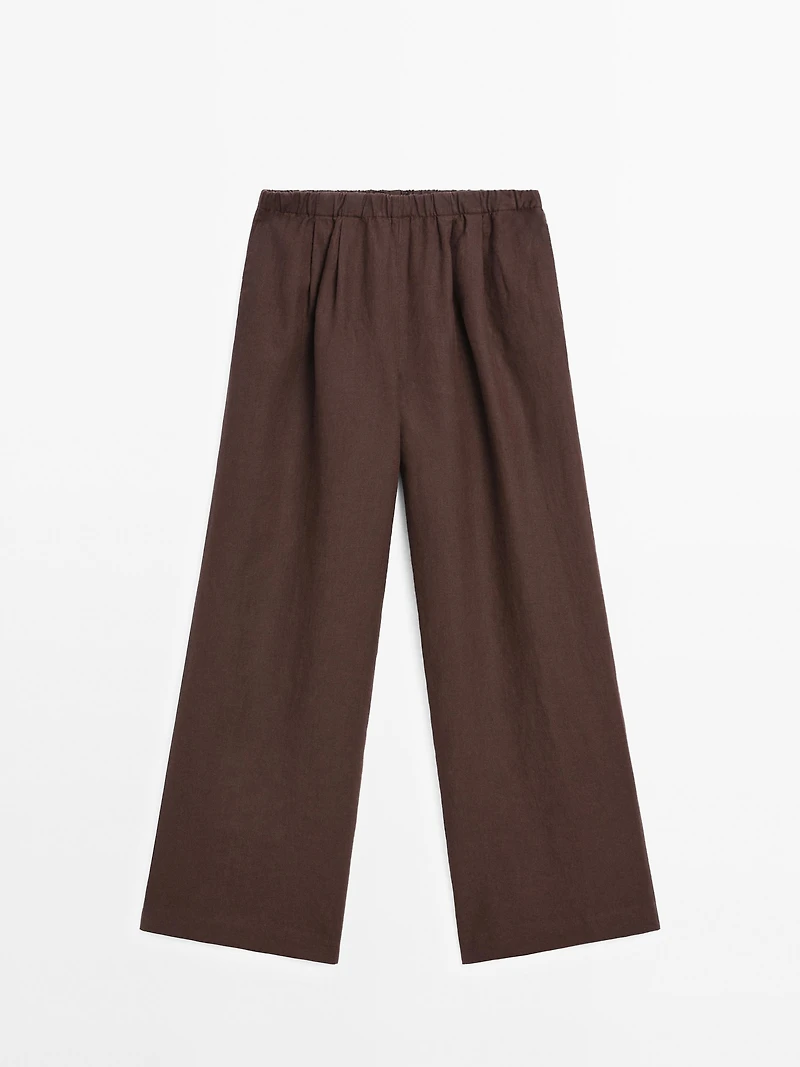 Flowing 100% linen trousers