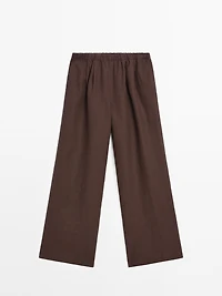 Flowing 100% linen trousers