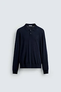 POLO EN MAILLE 100 % LAINE