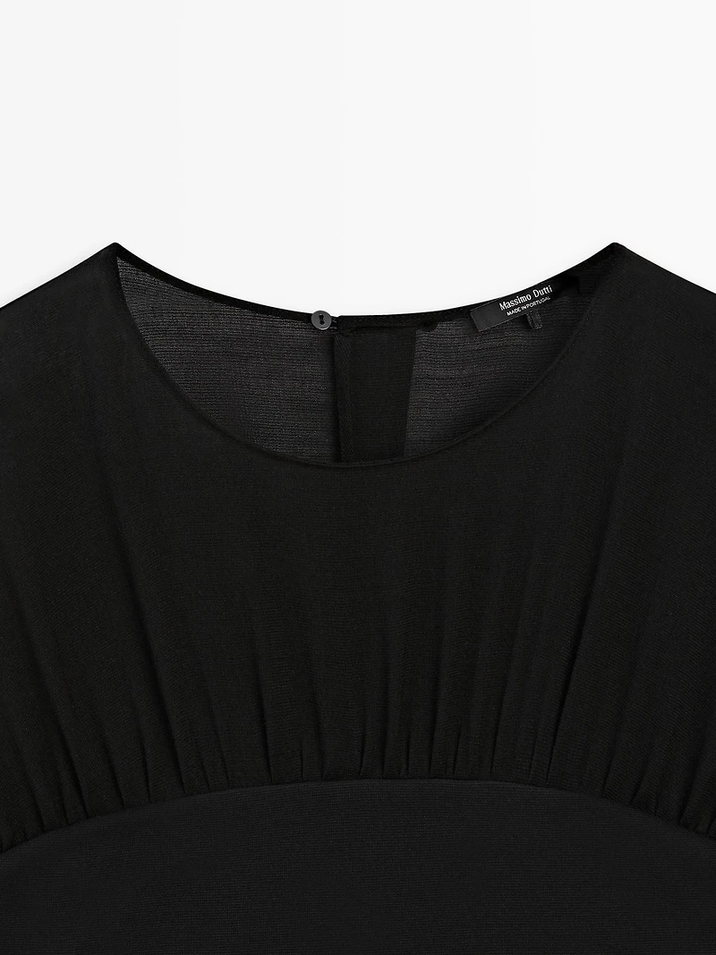 Robe midi deux pièces semi-transparente