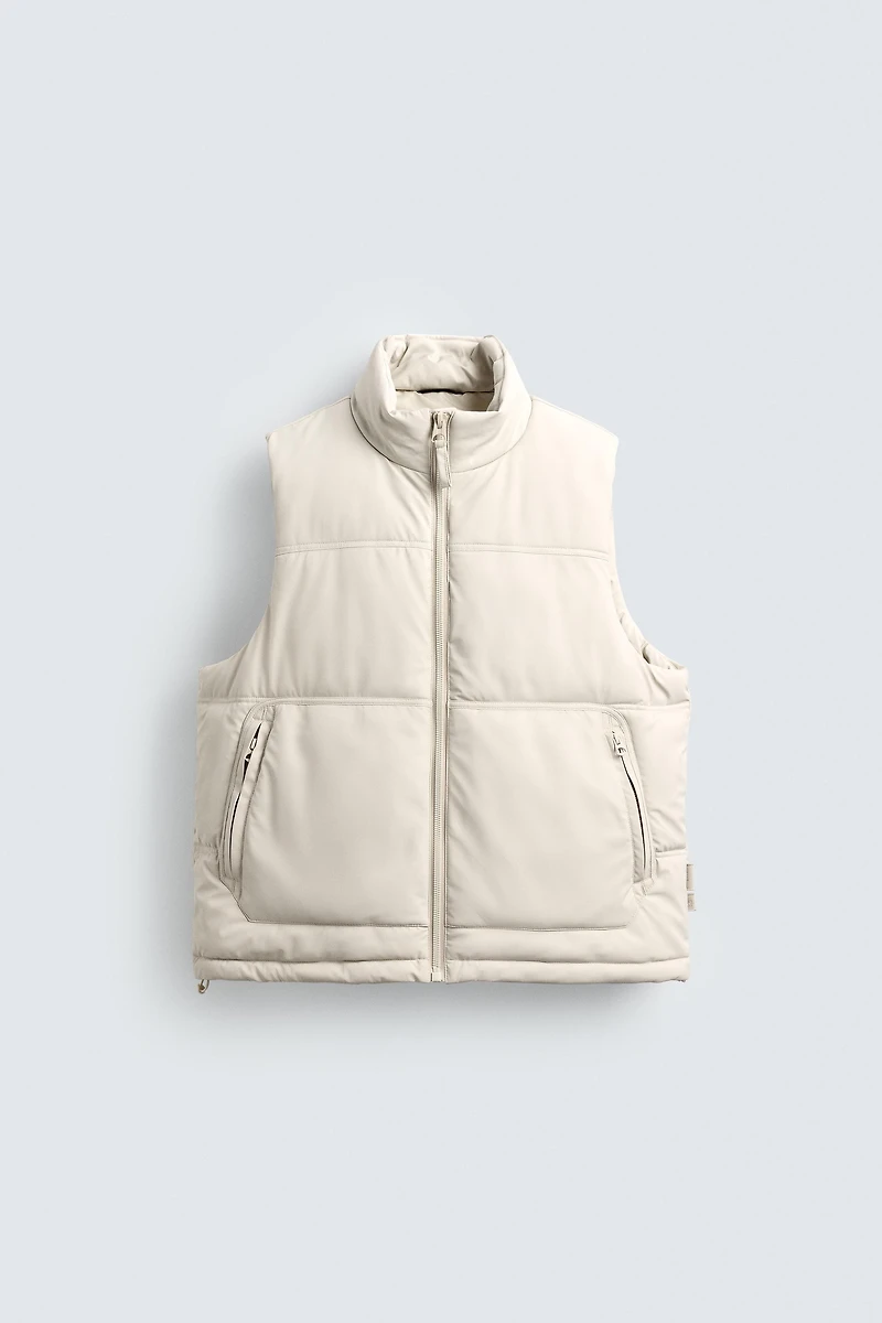 GILET SANS MANCHES MATELASSÉ EFFET GOMME