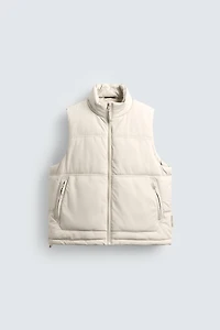 GILET SANS MANCHES MATELASSÉ EFFET GOMME