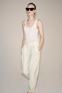 ZW COLLECTION STRIPED BARREL PANTS