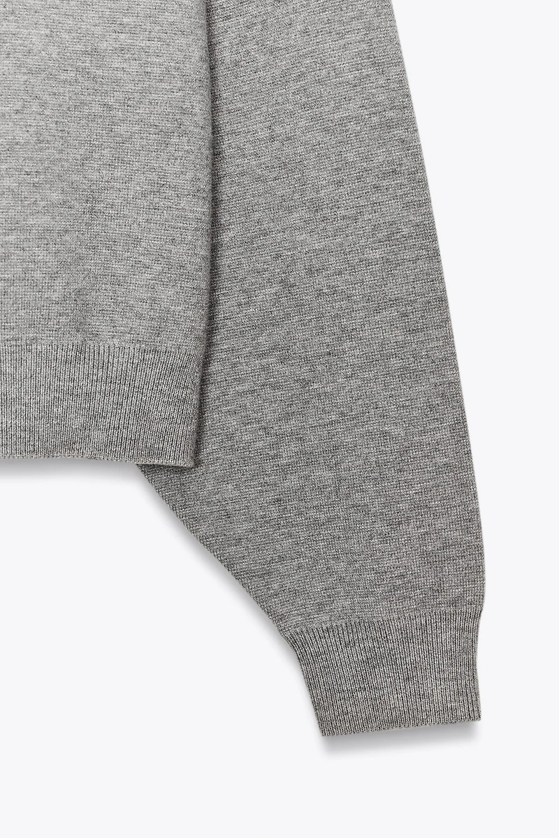 RIB KNIT SWEATSHIRT