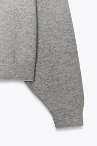 RIB KNIT SWEATSHIRT