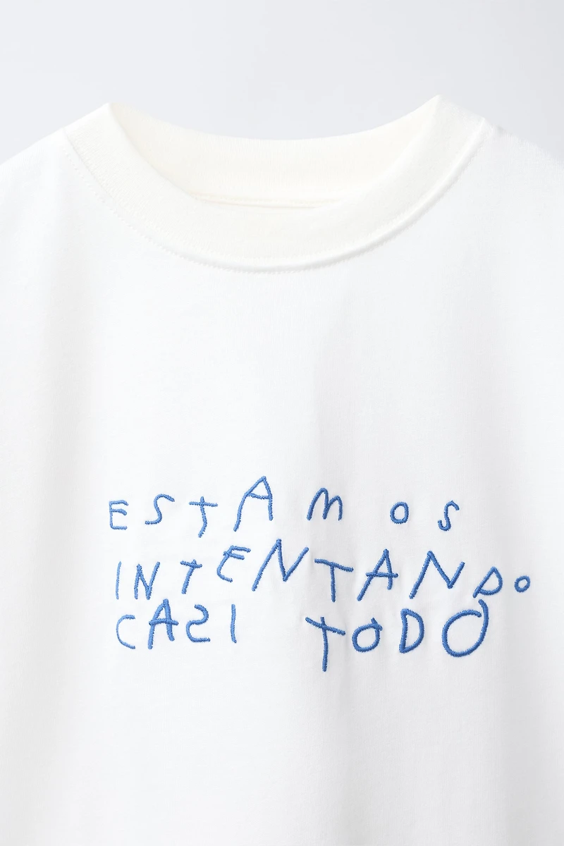 CLARA CEBRIAN © EMBROIDERED AND PRINTED T-SHIRT