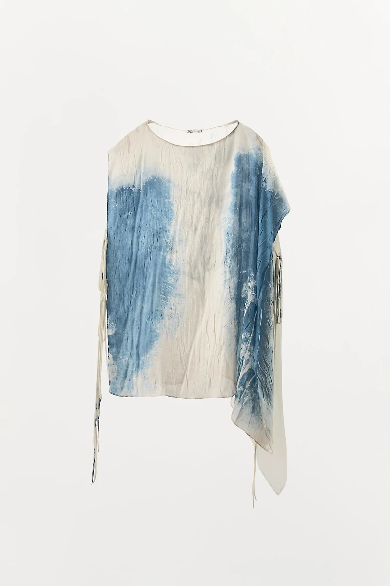 LIMITED EDITION PRINTED ASYMMETRIC TOP