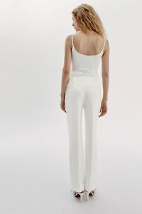 STRAIGHT LEG BUTTON TROUSERS