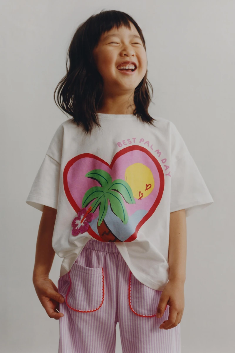 T-SHIRT À IMPRIMÉ TROPICAL