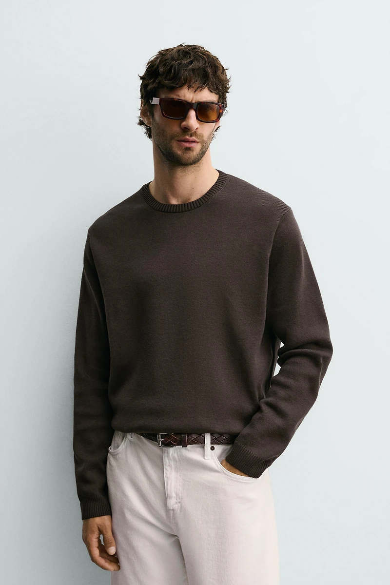 TEXTURED COTTON JUMPER