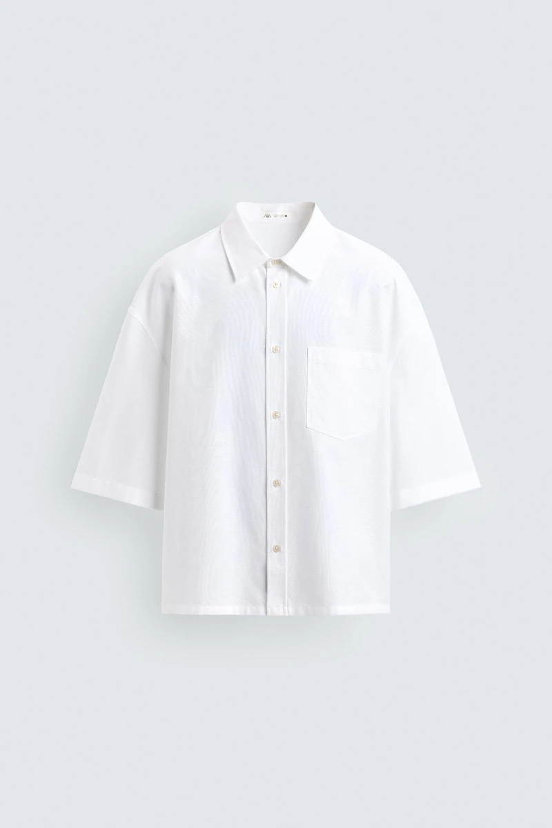 CHEMISE COUPE BOXY À POCHE