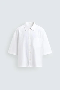 CHEMISE COUPE BOXY À POCHE